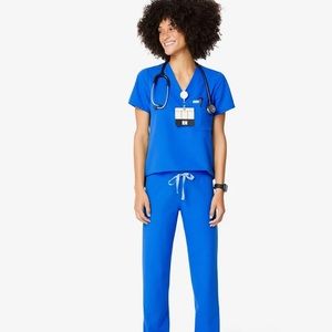 NWT FIGS Catarina Scrub Top in Royal Blue